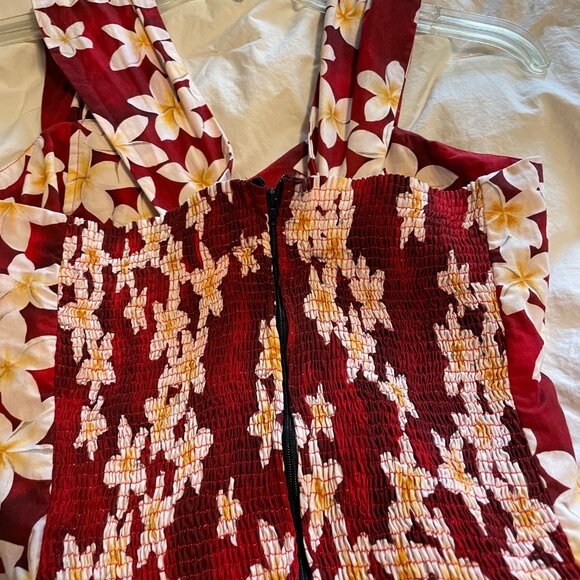 NWOT Royal Hawaiian midi flowered cotton dress, L - Picture 3 of 3